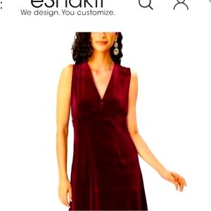 Red/burgundy velvet dress